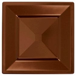 Chocolate Brown Square 8" Plastic Plates - 10ct. | Party Supplies
