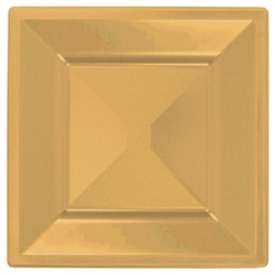 Gold Square 8" Plastic Plates - 10ct. | Party Supplies