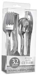 Premium Silver Plastic Assortment - 32ct. | Party Supplies