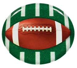 Football Round Plastic Platter | Party Supplies