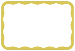 Gold Border Adhesive Name Tags | Party Supplies