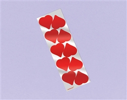 Foil Hearts Sticker Strip | valentines supplies