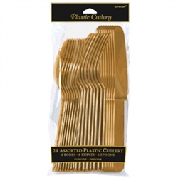 Gold Assorted Cutlery - 24ct. | Party Supplies