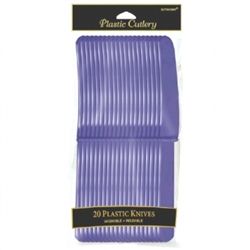 New Purple Plastic Knives - 20ct | Party Supplies