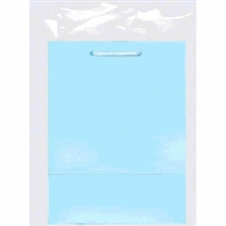 Light Blue Medium Solid Glossy Bags | Party Supplies