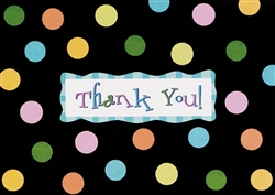 Glitter Dots Thank You Card | Party Supplies