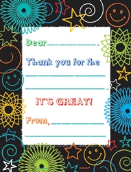 Doodle Days Fill-In Thank You Cards | Party Supplies