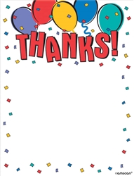 Balloon Party Postcard Thank You Card | Party Supplies