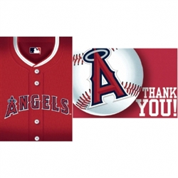 Los Angeles Angels Invitation & Thank You Card Set | Party Supplies