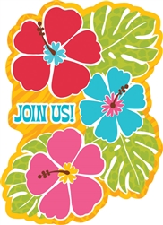 Bright Hibiscus Value Pack Invitations | Luau Party Supplies