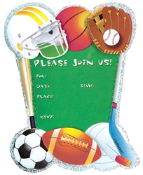 Game Day Jumbo Prismatic Specialty Invitation | Party Supplies