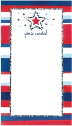 American Summer Small Imprintable Invitation | Party Supplies