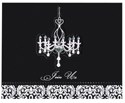 Elegant Chandelier Novelty Invitations | Party Supplies