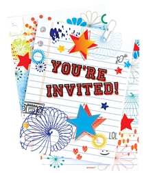 School Dayz Large Novelty Invitations | Party Supplies