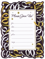 Silver Streamers Fillable Invitation | Party Supplies