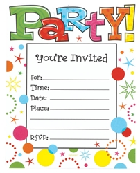 Party Time Fillable Invitation | Party Supplies