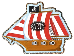 Jolly Roger Jumbo Prismatic Novelty Invitation | Party Supplies