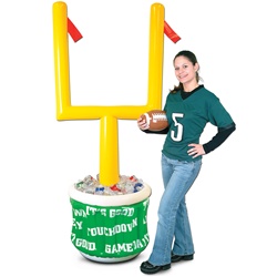 Inflatable Goal Post Cooler with Football