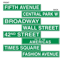 New York City Street Sign Cutouts