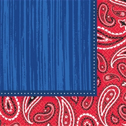 Bandana & Blue Jeans Beverage Napkins | Party Supplies