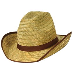 Genuine Adult Cowboy Hat with Brown Trim & Band