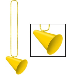 Yellow Beads with Megaphone Medallion