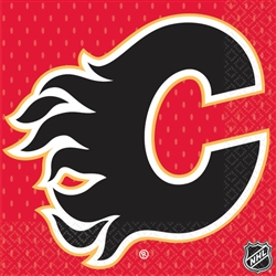 Calgary Flames Beverage Napkins | Party Supplies