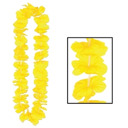 Yellow Silk 'N Petals Party Lei