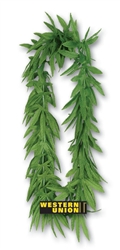 40" Tropical Fern Leis with Custom Imprinted Paper Medallion