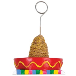 Sombrero with Serape Photo/Balloon Holder