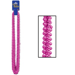 Cerise Party Beads - Small Round