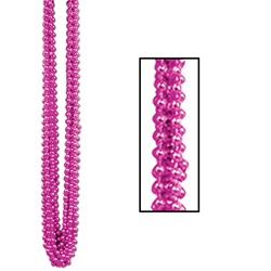 Cerise Party Beads - Small Round