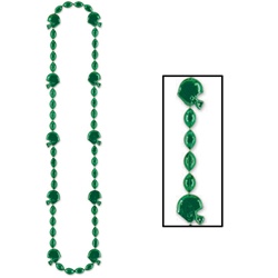 Green Football Beads