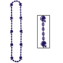 Purple Football Beads