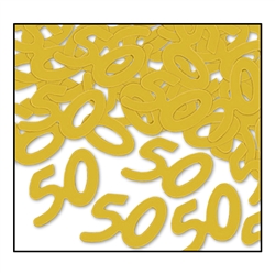 Gold Fanci-Fetti "50" Silhouettes