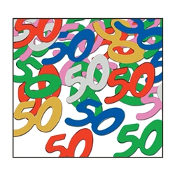 Multi-Color Fanci-Fetti "50" Silhouettes