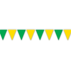Green & Yellow Indoor/Outdoor Pennant Banner