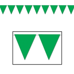 Green Indoor/Outdoor Pennant Banner