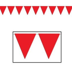 Red Indoor/Outdoor Pennant Banner