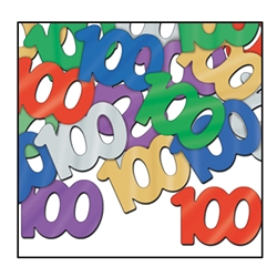Multi-Color Fanci-Fetti "100" Silhouettes