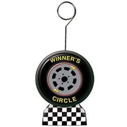Checkered Flag/Racing Tire Photo/Balloon Holder