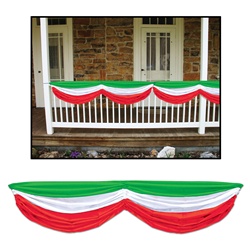 Red, White & Green Fabric Bunting