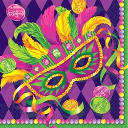 Masquerade Luncheon Napkins, 16 ct. | Mardi Gras Tableware