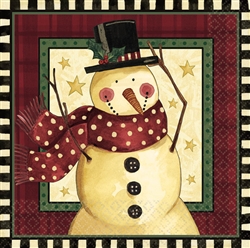 Cozy Snowman Luncheon Napkins | Party Supplies