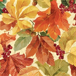 Elegant Leaves Luncheon Napkins | Party Supplies