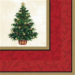 Classic Christmas Tree Luncheon Napkins | Party Supplies