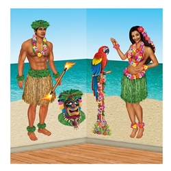 Hula Girl & Polynesian Guy Props
