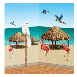 Tiki Hut & Tropical Bird Props