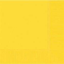 Yellow Sunshine 3-Ply Dinner Napkins - 20ct | Party Supplies