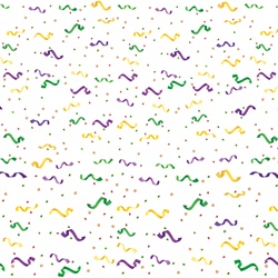 Mardi Gras Confetti & Serpentine Border | Party Supplies